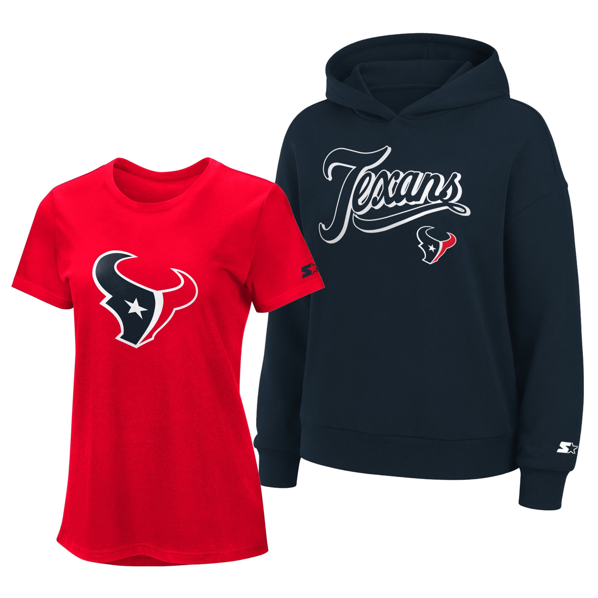 Ensemble sweat à capuche et t-shirt Starter rouge/marine pour femme