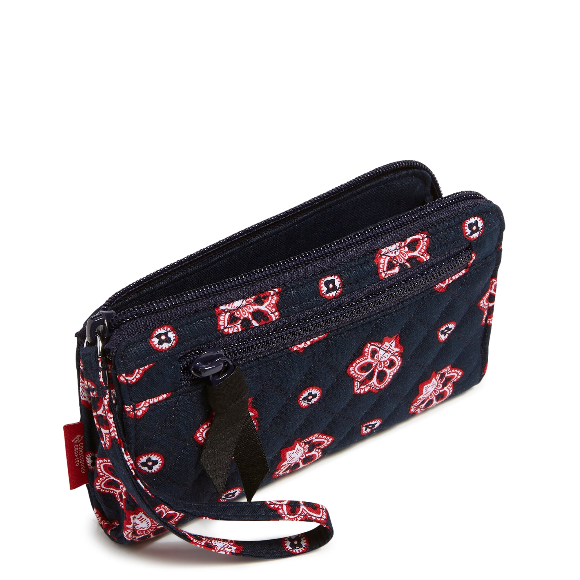 Women's Vera Bradley Houston Texans RFID Front-Zip Wristlet