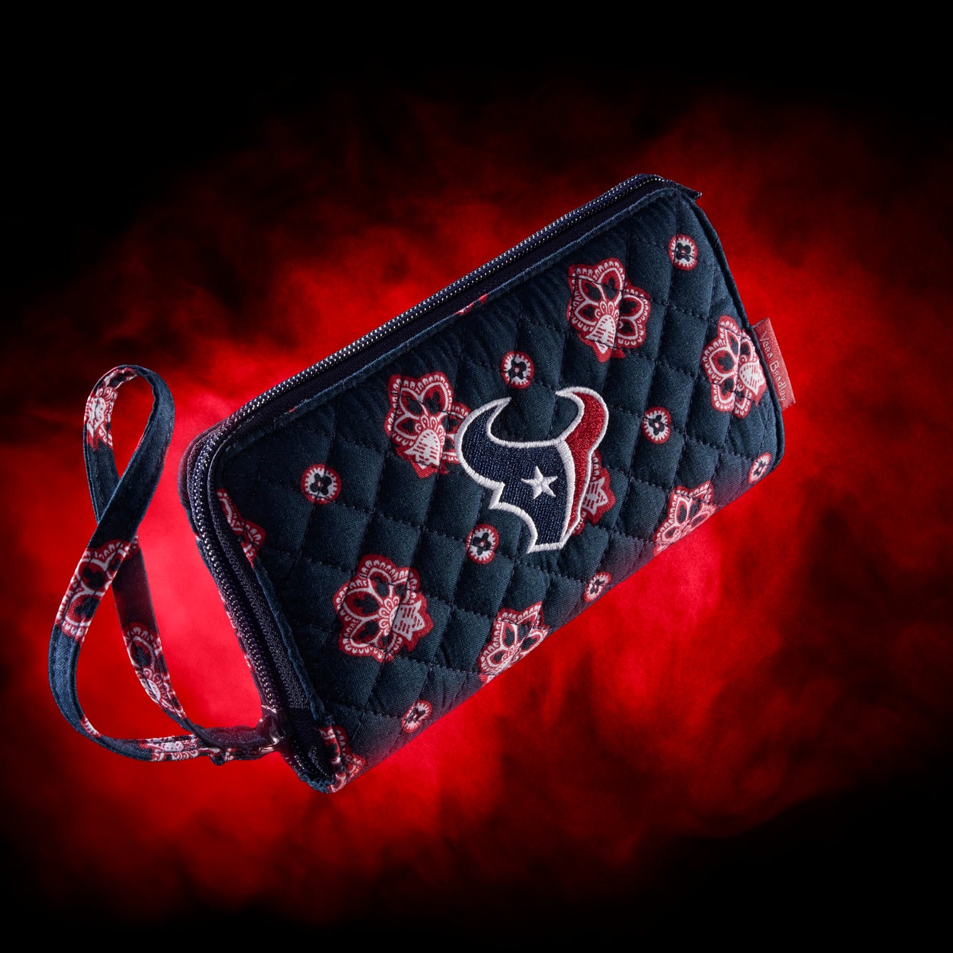 Women's Vera Bradley Houston Texans RFID Front-Zip Wristlet