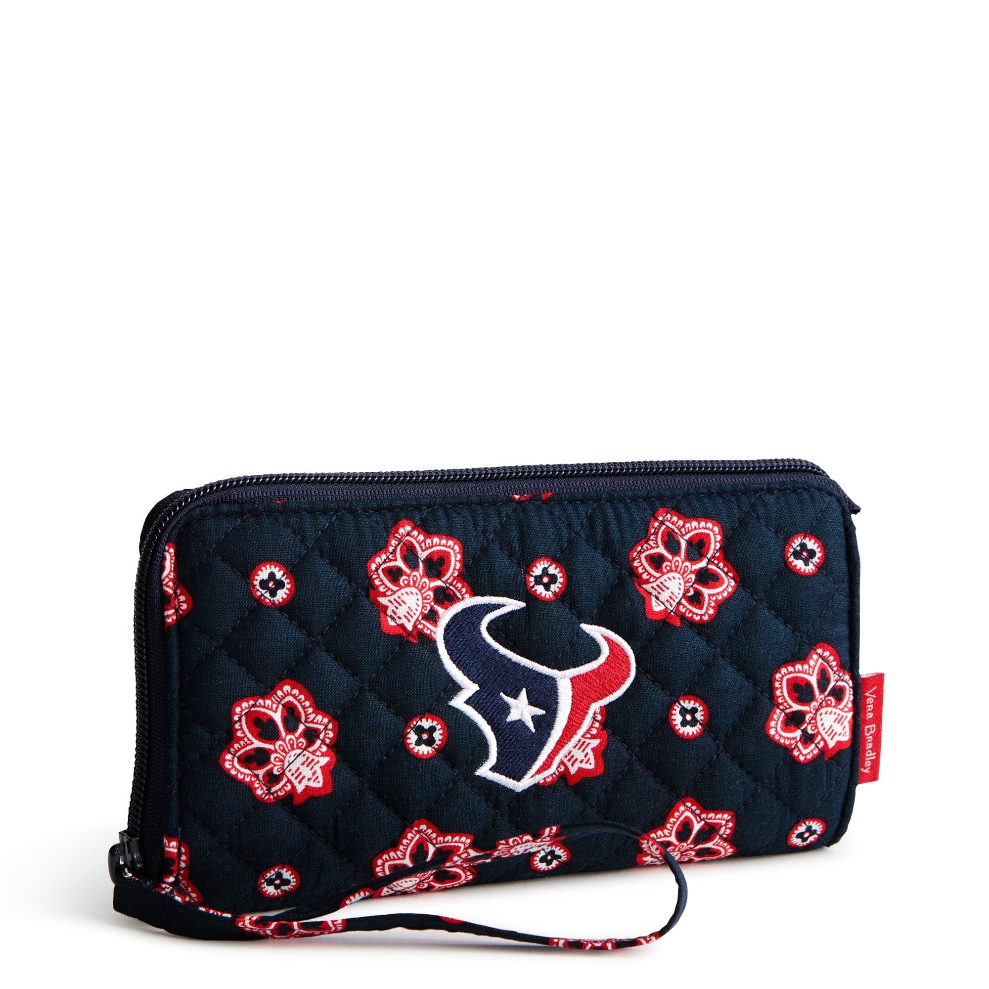Women's Vera Bradley Houston Texans RFID Front-Zip Wristlet