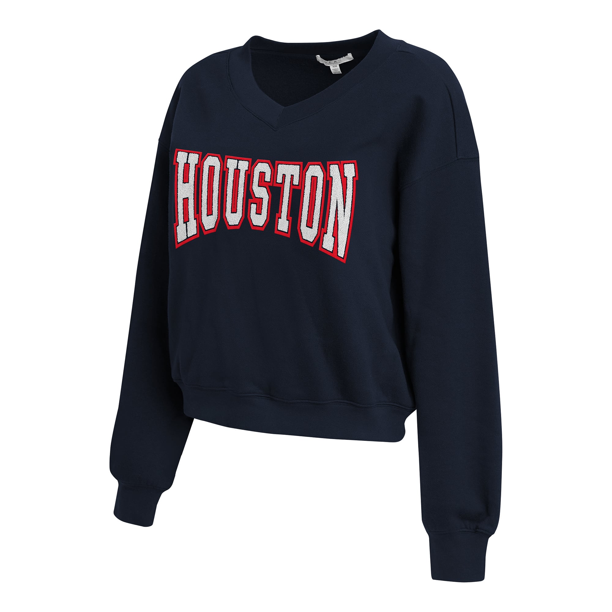 Women's WEAR by Erin Andrews Navy Houston Texans Fleece V-Neck Lounge Set