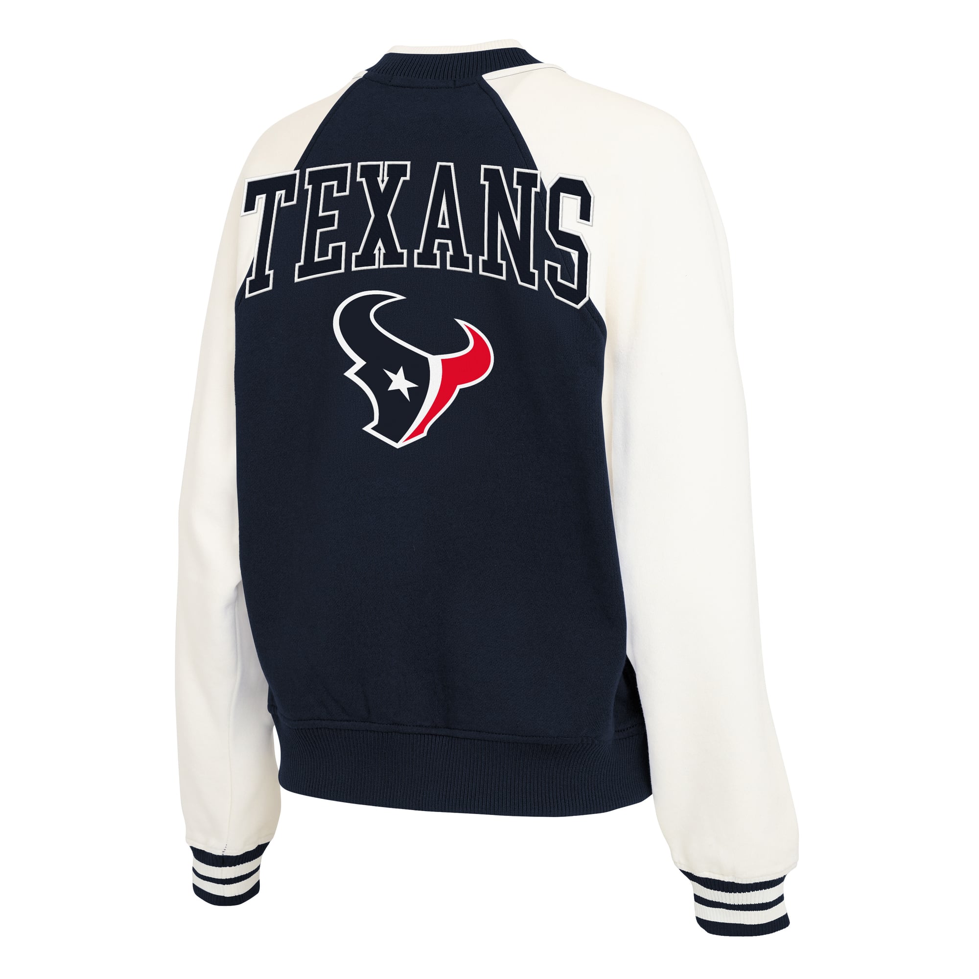 Veste polaire raglan zippée intégrale style rétro Houston Texans bleu marine pour femme de la marque WEAR by Erin Andrews