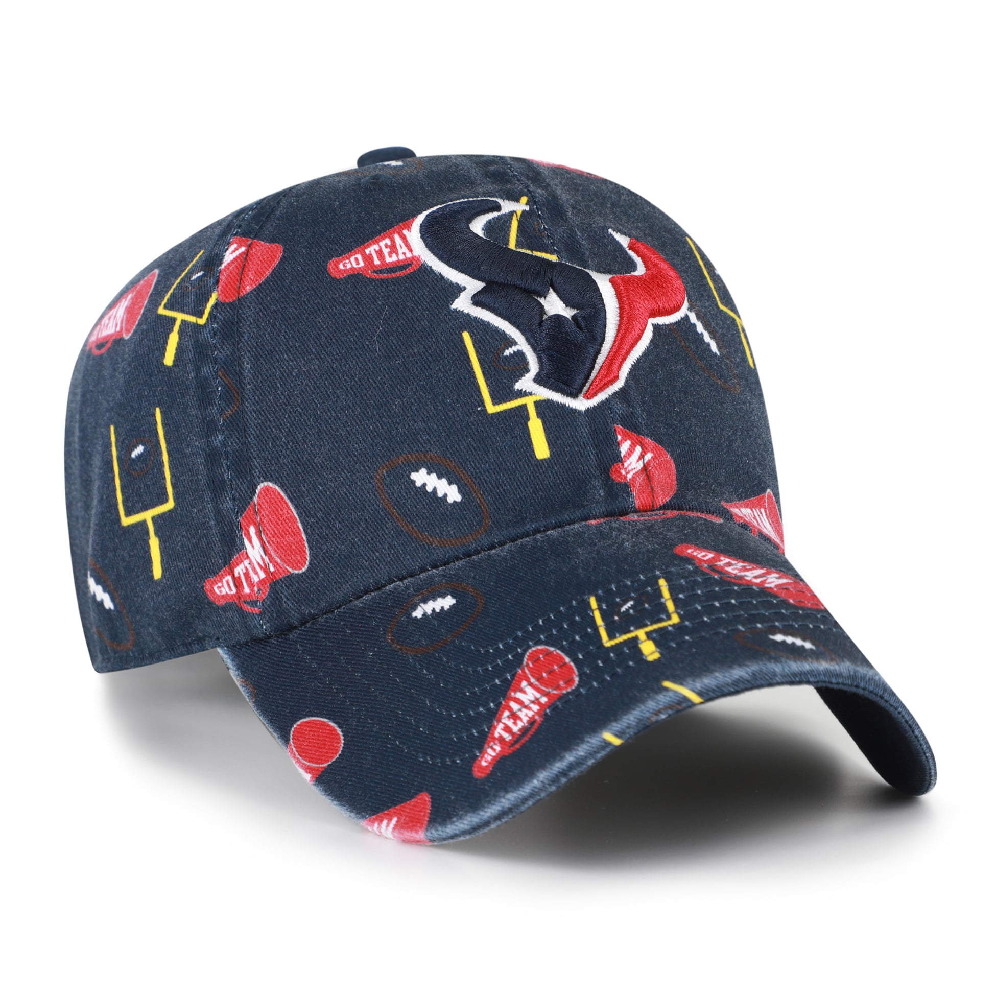 Youth '47  Navy Houston Texans Stomping Ground Clean Up Adjustable Hat