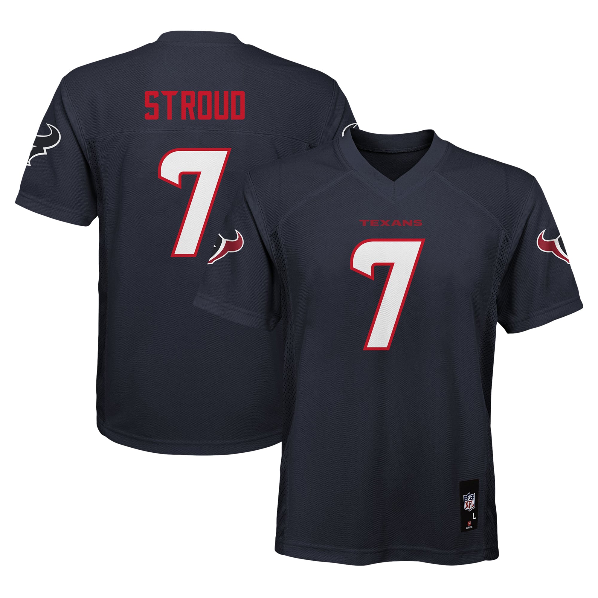 Youth C.J. Stroud Navy Houston Texans Replica Jersey