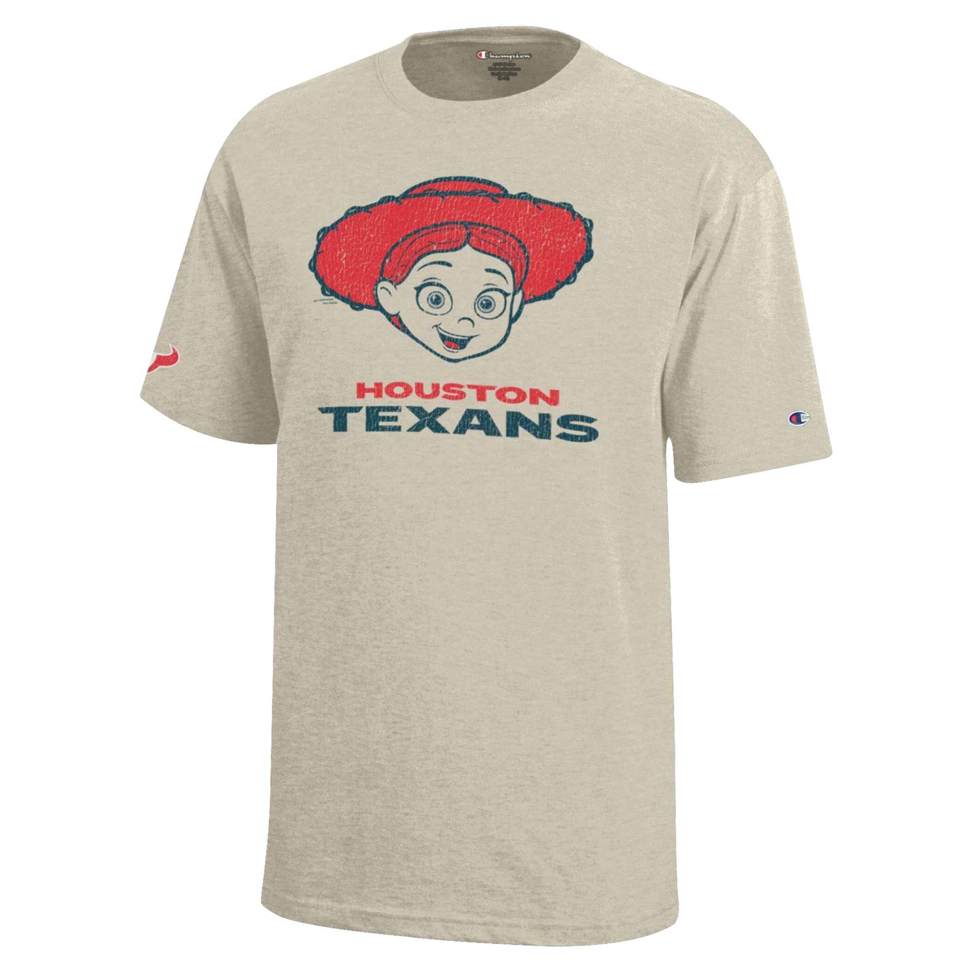 T-shirt Jessie des Houston Texans de Houston, couleur avoine, pour enfants (Disney x Champion)