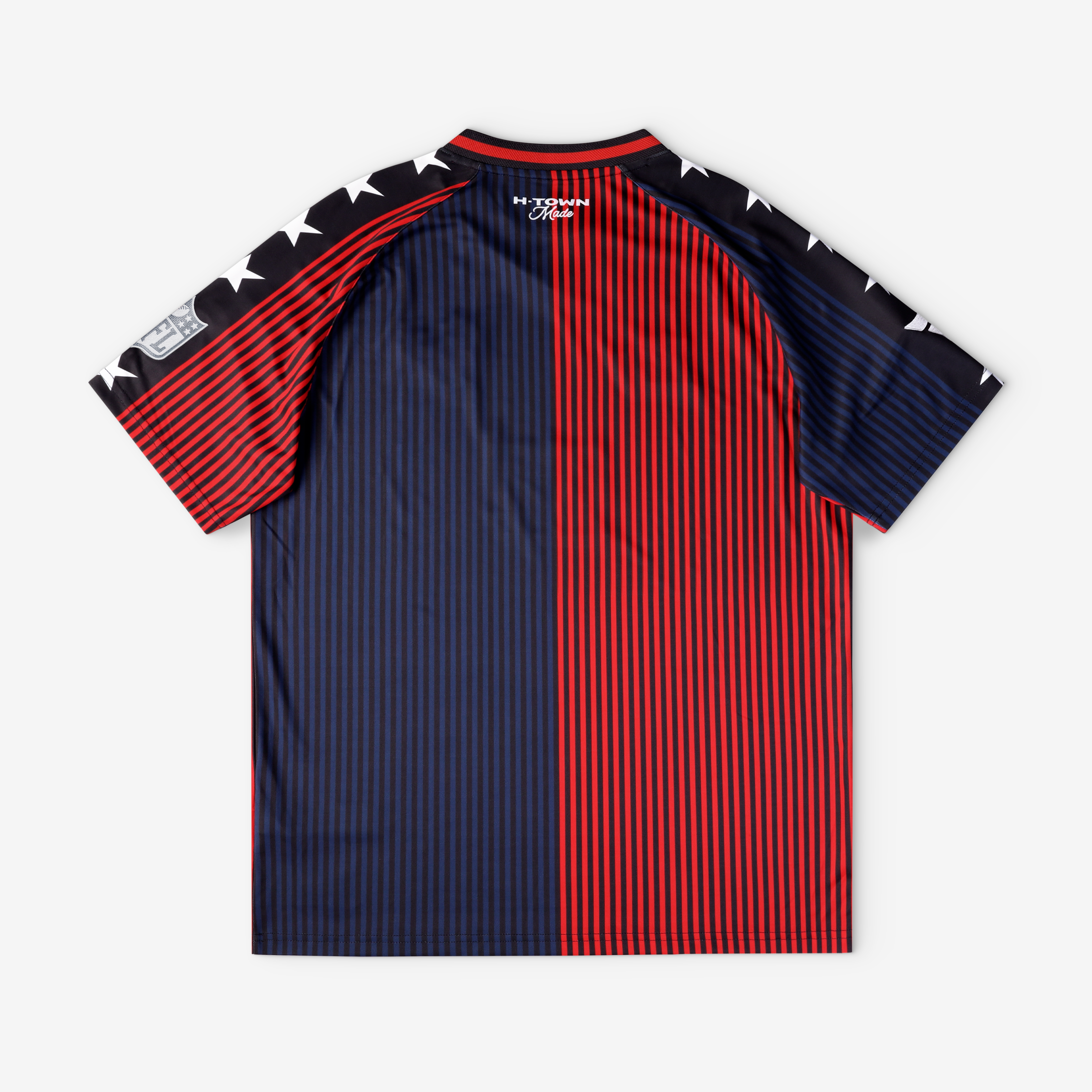 Youth Fanatics Navy/Red Houston Texans Football x V-Neck Fan Top