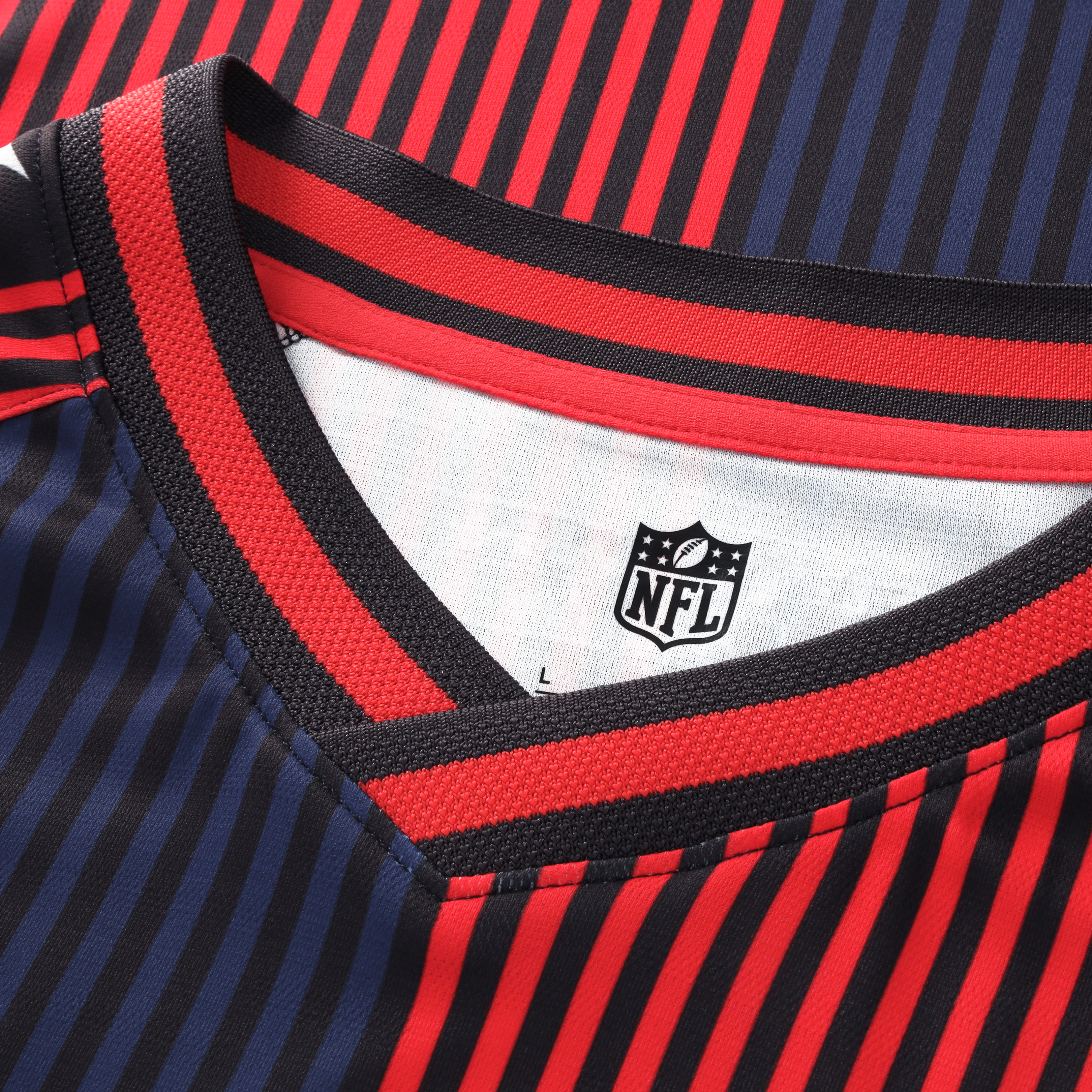 Youth Fanatics Navy/Red Houston Texans Football x V-Neck Fan Top