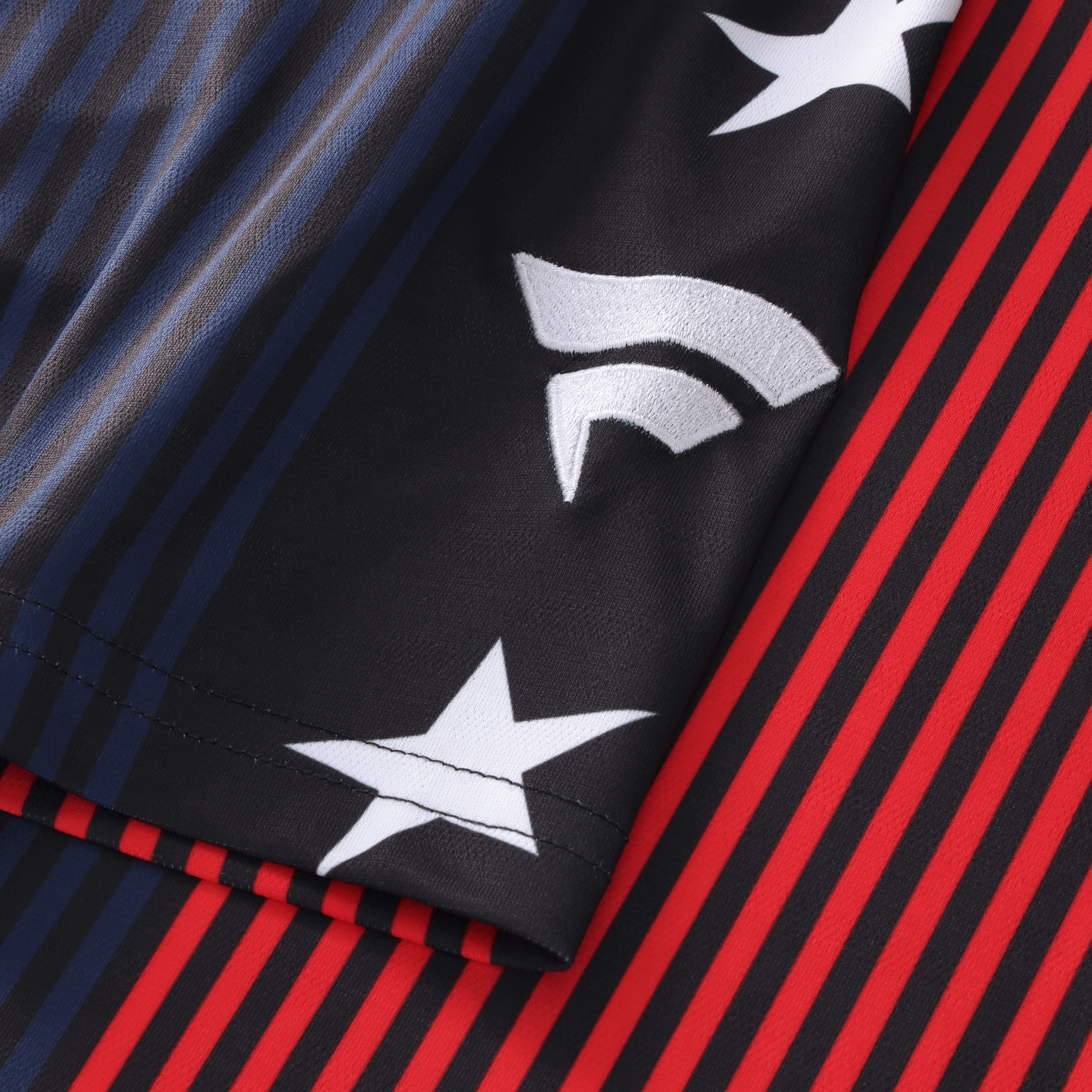 Youth Fanatics Navy/Red Houston Texans Football x V-Neck Fan Top