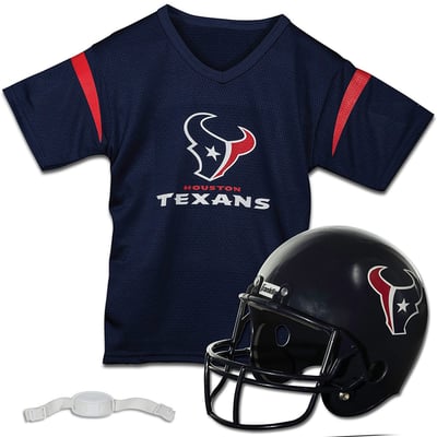Houston Texans Franklin Sports Youth NFL Deluxe Helmet & Jersey Set - Navy
