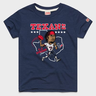 C.J. Stroud Houston Texans Homage Youth Caricature T-Shirt - Navy
