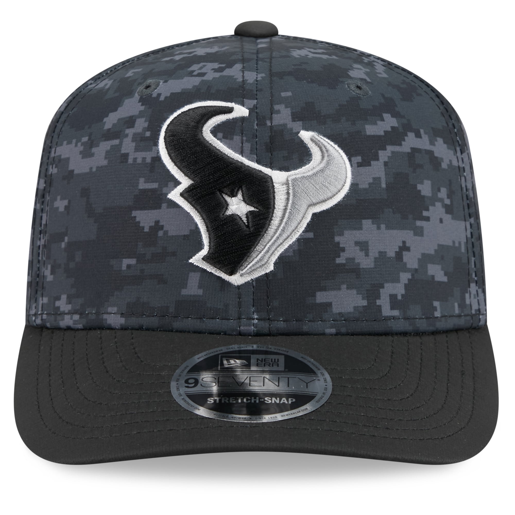 Casquette ajustable New Era noire pour jeunes Houston Texans 2026 Salute To Service 9SEVENTY