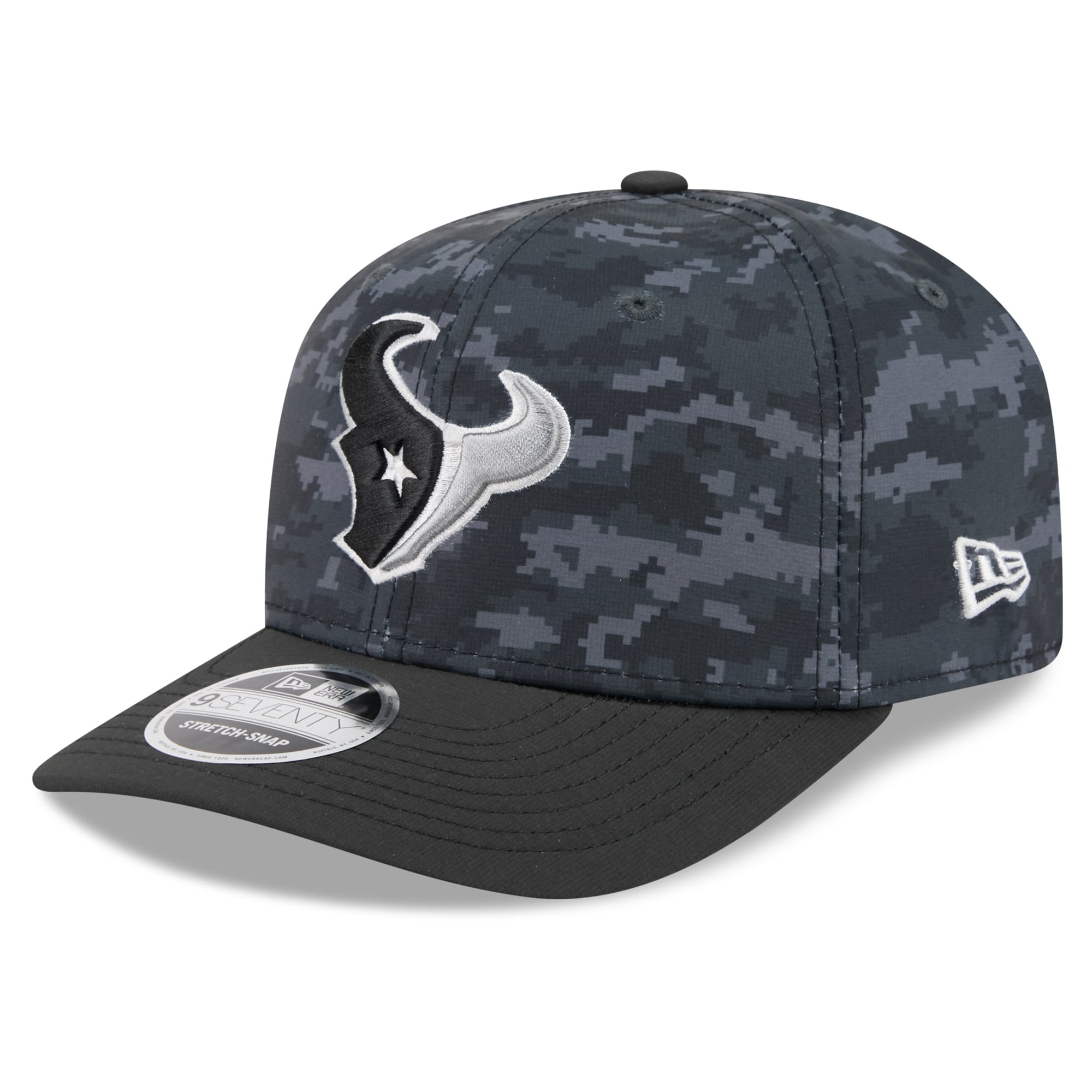Casquette ajustable New Era noire pour jeunes Houston Texans 2026 Salute To Service 9SEVENTY