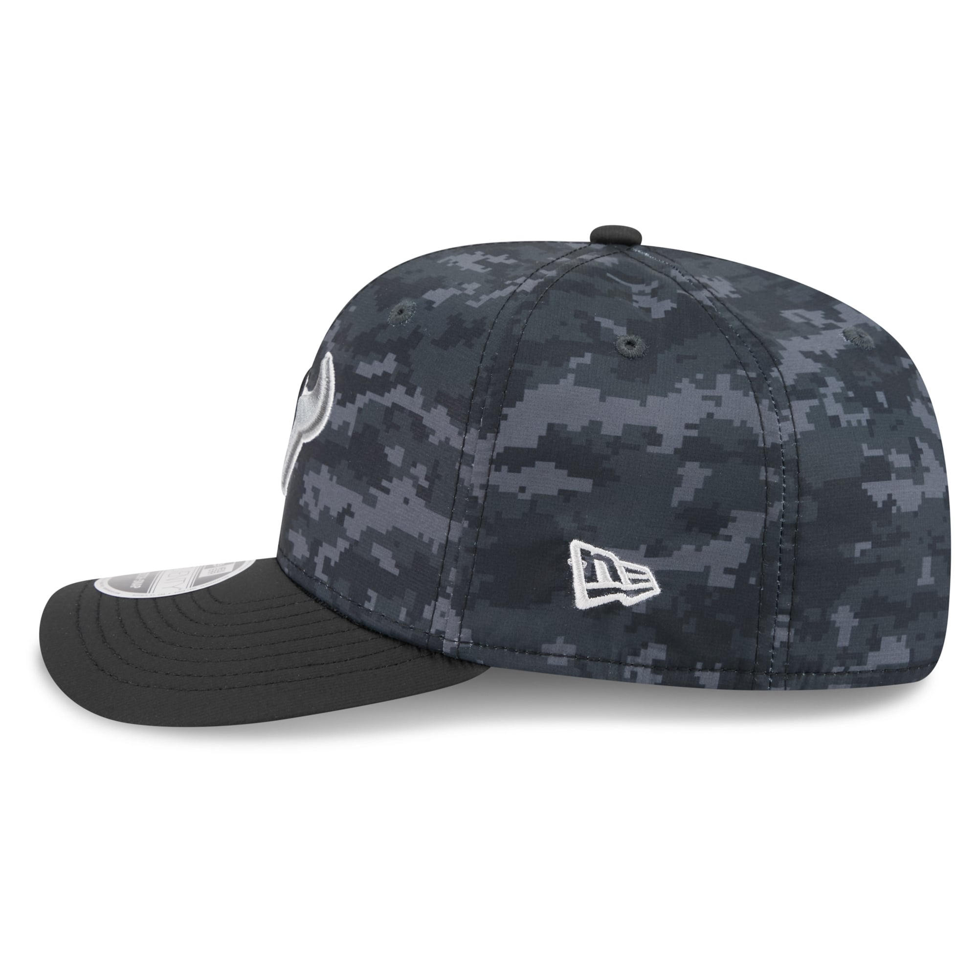 Casquette ajustable New Era noire pour jeunes Houston Texans 2026 Salute To Service 9SEVENTY