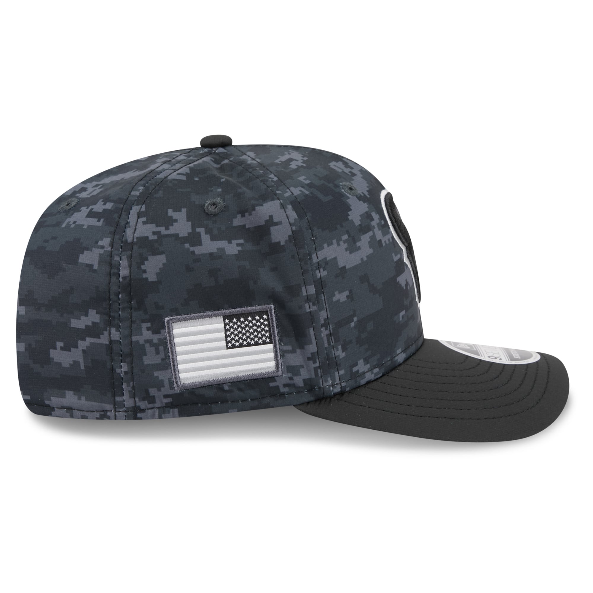Casquette ajustable New Era noire pour jeunes Houston Texans 2026 Salute To Service 9SEVENTY