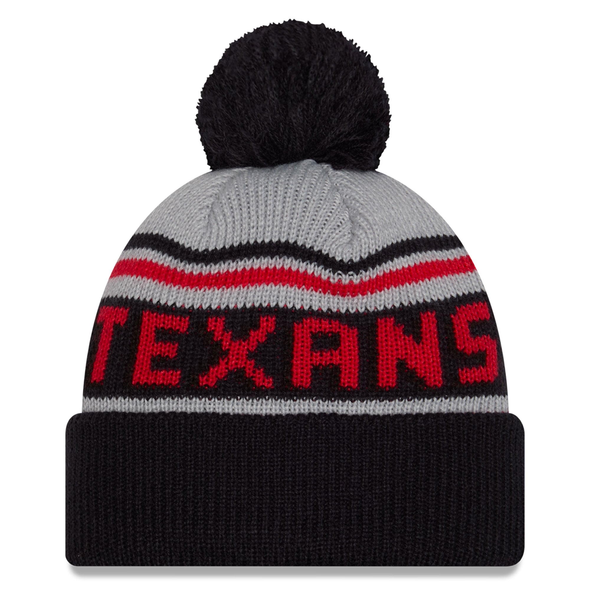 Bonnet à revers New Era bleu marine Houston Texans pour enfant, avec pompon