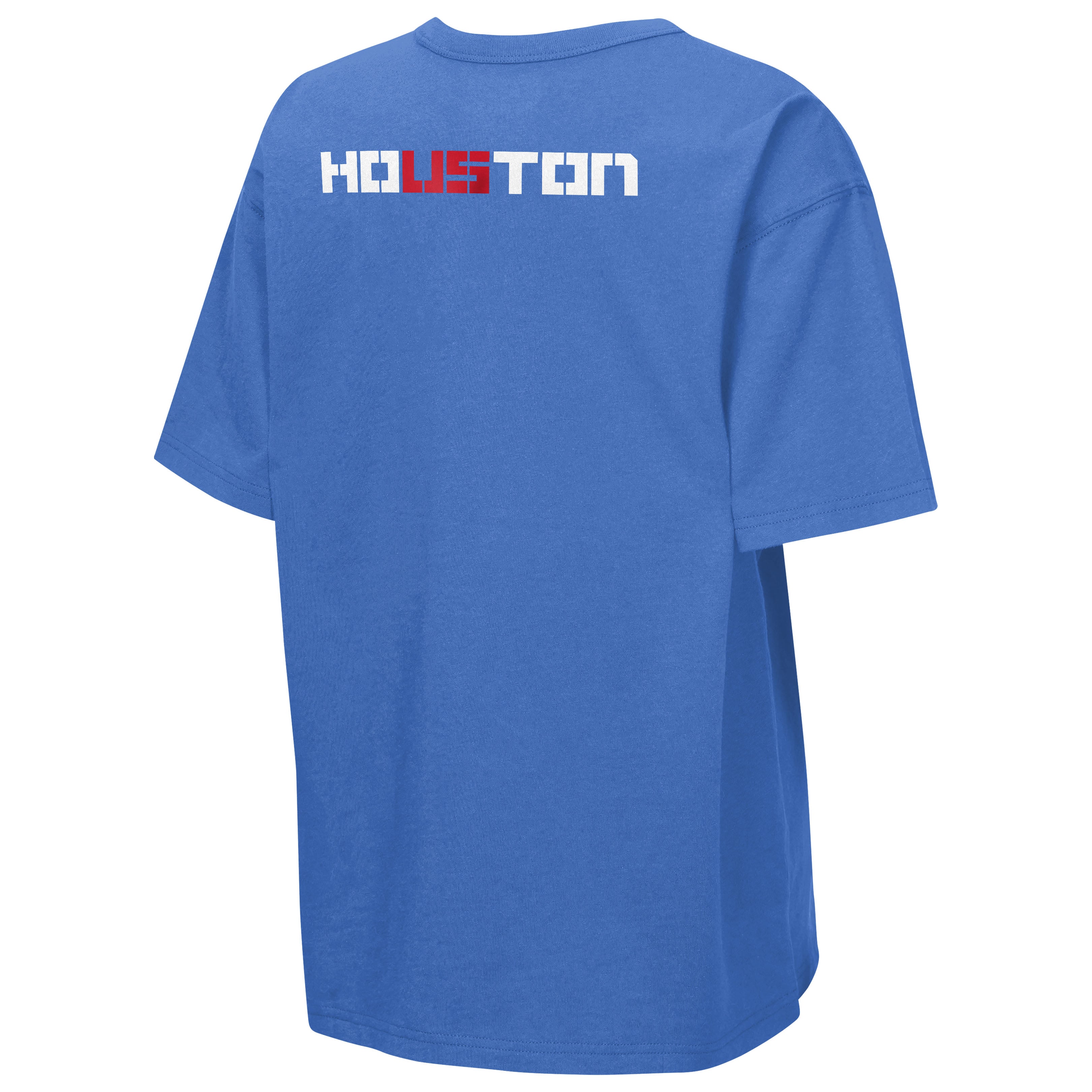 T-shirt Nike Max90 bleu pour enfant, collection Houston Texans 2026 Rivalries, avec casque.