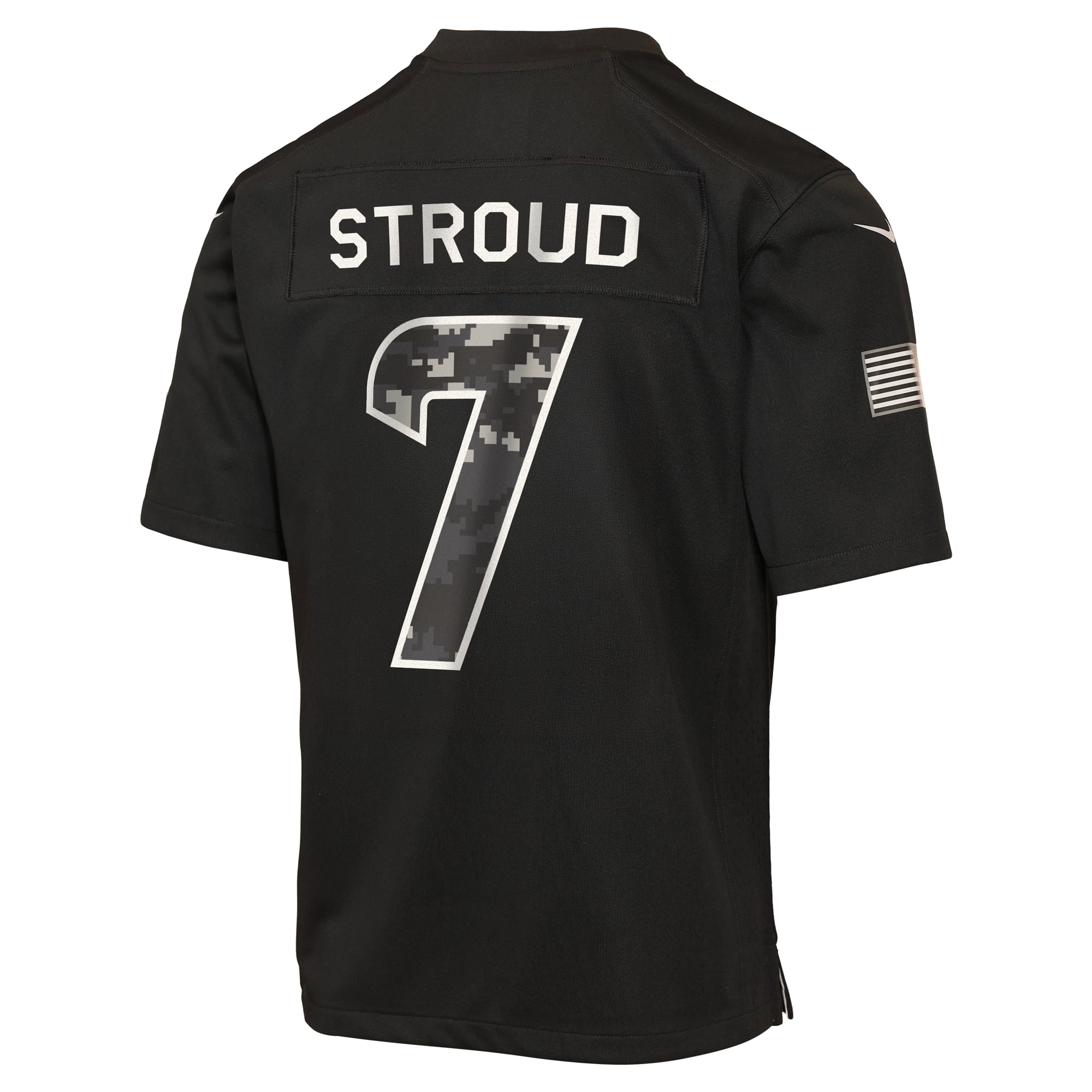 Youth Nike C.J. Stroud Black Houston Texans 2026 Salute to Service Game Jersey