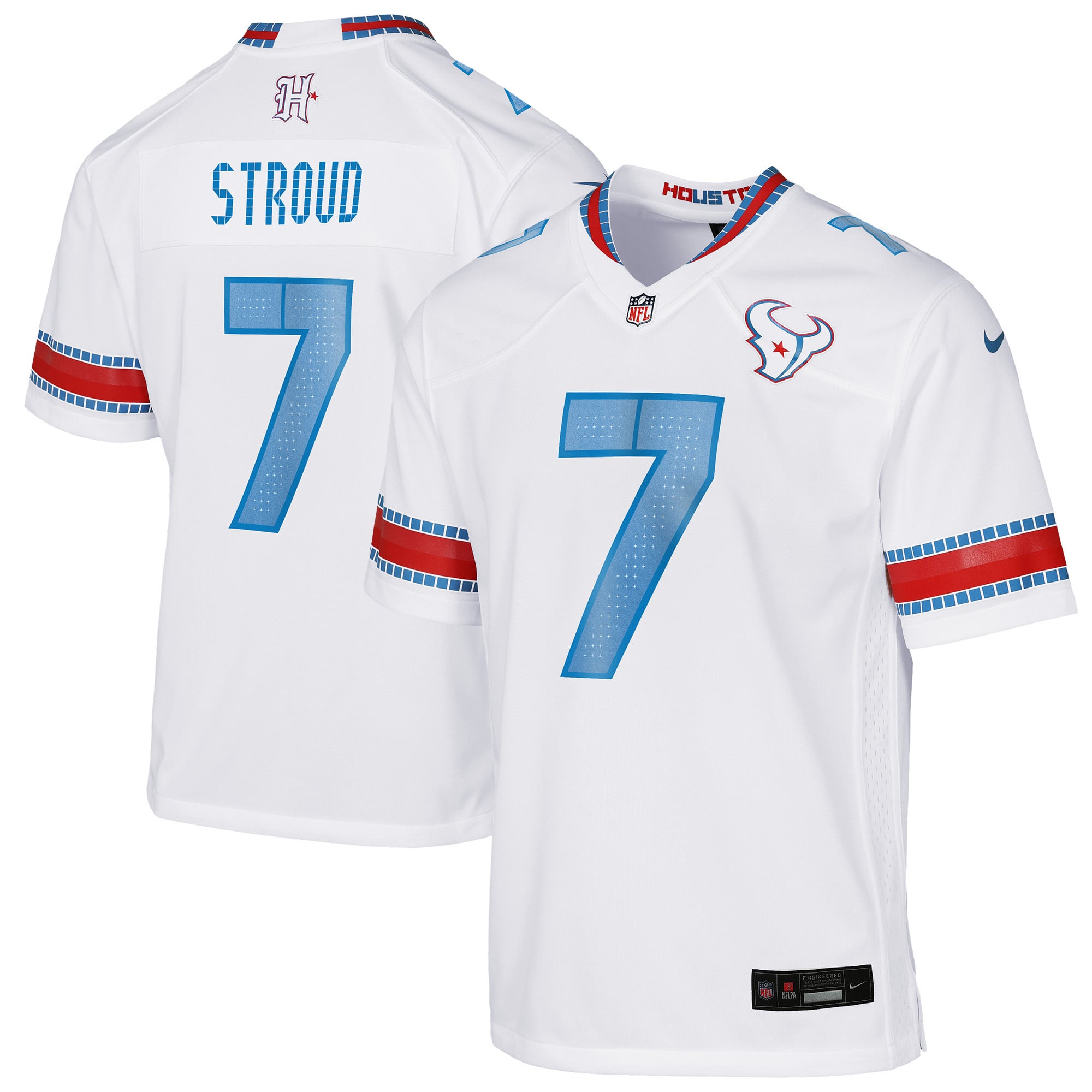 Youth Nike C.J. Stroud White Houston Texans 2026 Rivalries Collection Game Jersey
