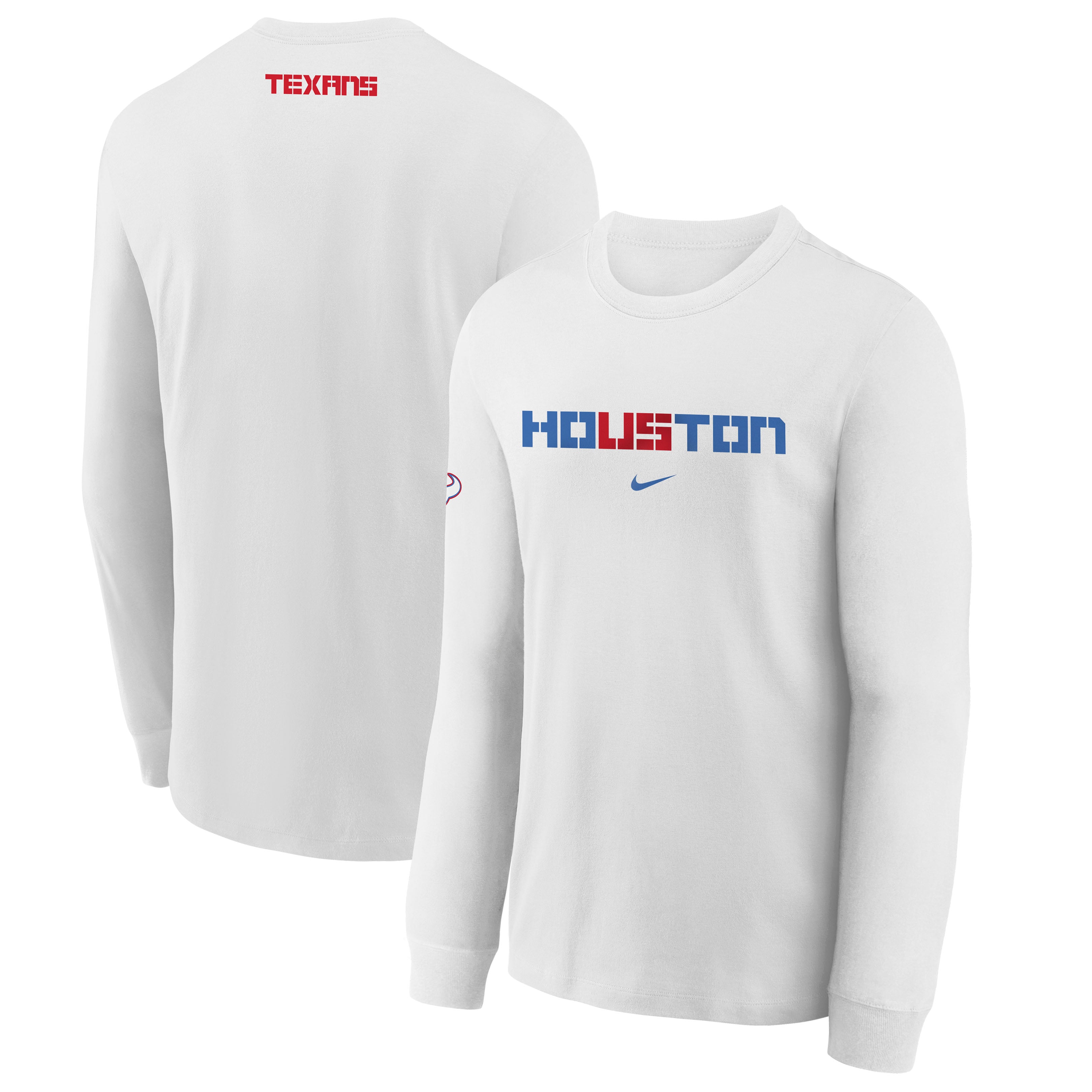 Youth Nike White Houston Texans 2026 Rivalries Collection Max90 Long Sleeve T-Shirt