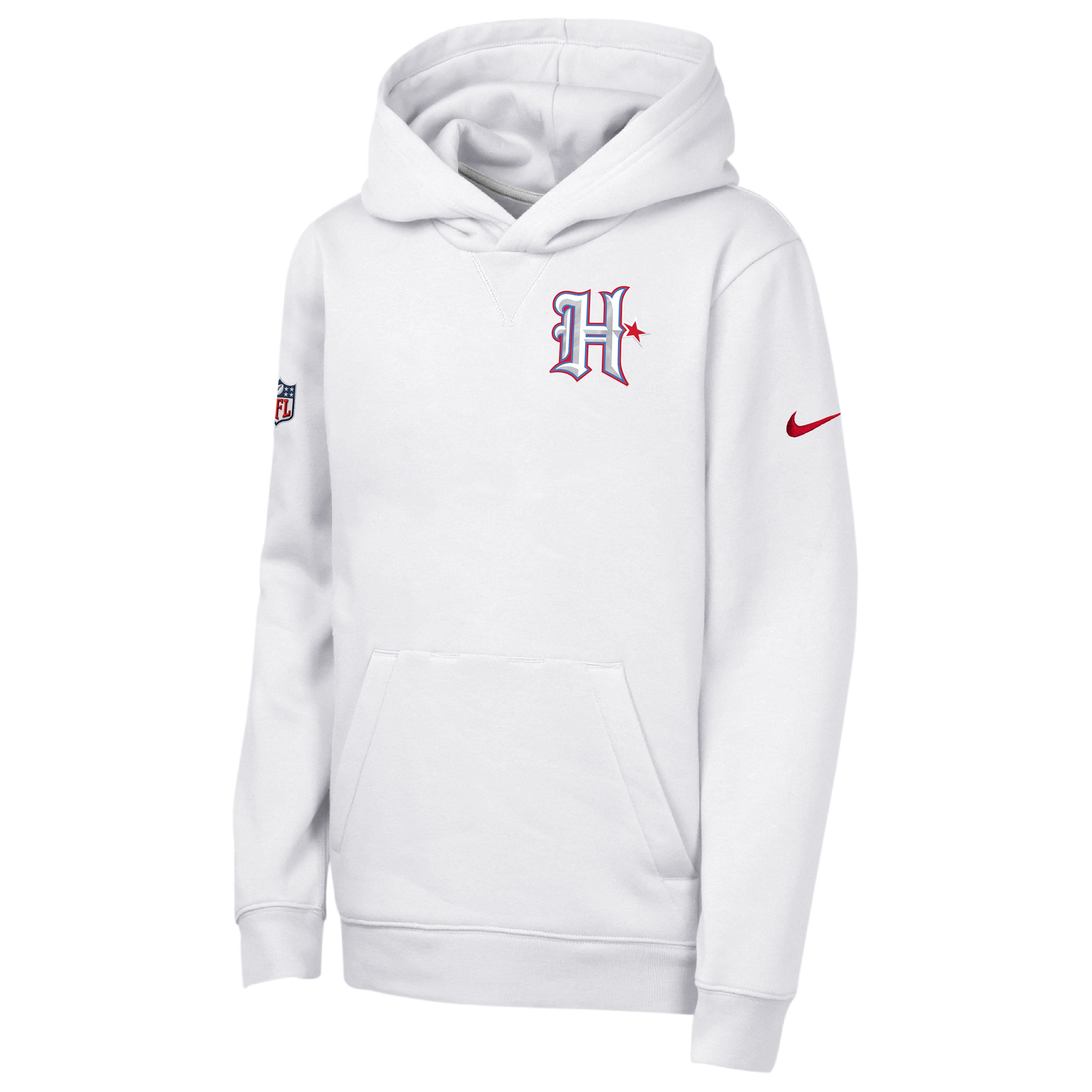 Sweat à capuche en polaire Nike Sideline Club Collection 2026 Rivalries pour jeunes, blanc, Houston Texans