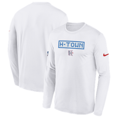  Houston Texans Nike Youth 2026 Rivalries Collection Sideline Legend Long Sleeve T-Shirt - White