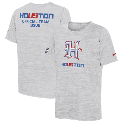  Houston Texans Nike Youth 2026 Rivalries Collection Sideline Velocity T-Shirt - White