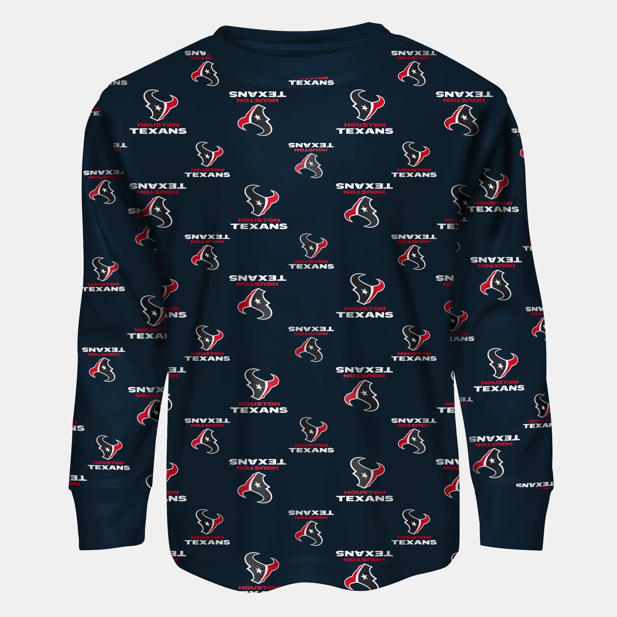 Ensemble pyjama Outerstuff bleu marine Houston Texans à manches longues et pantalon pour enfant