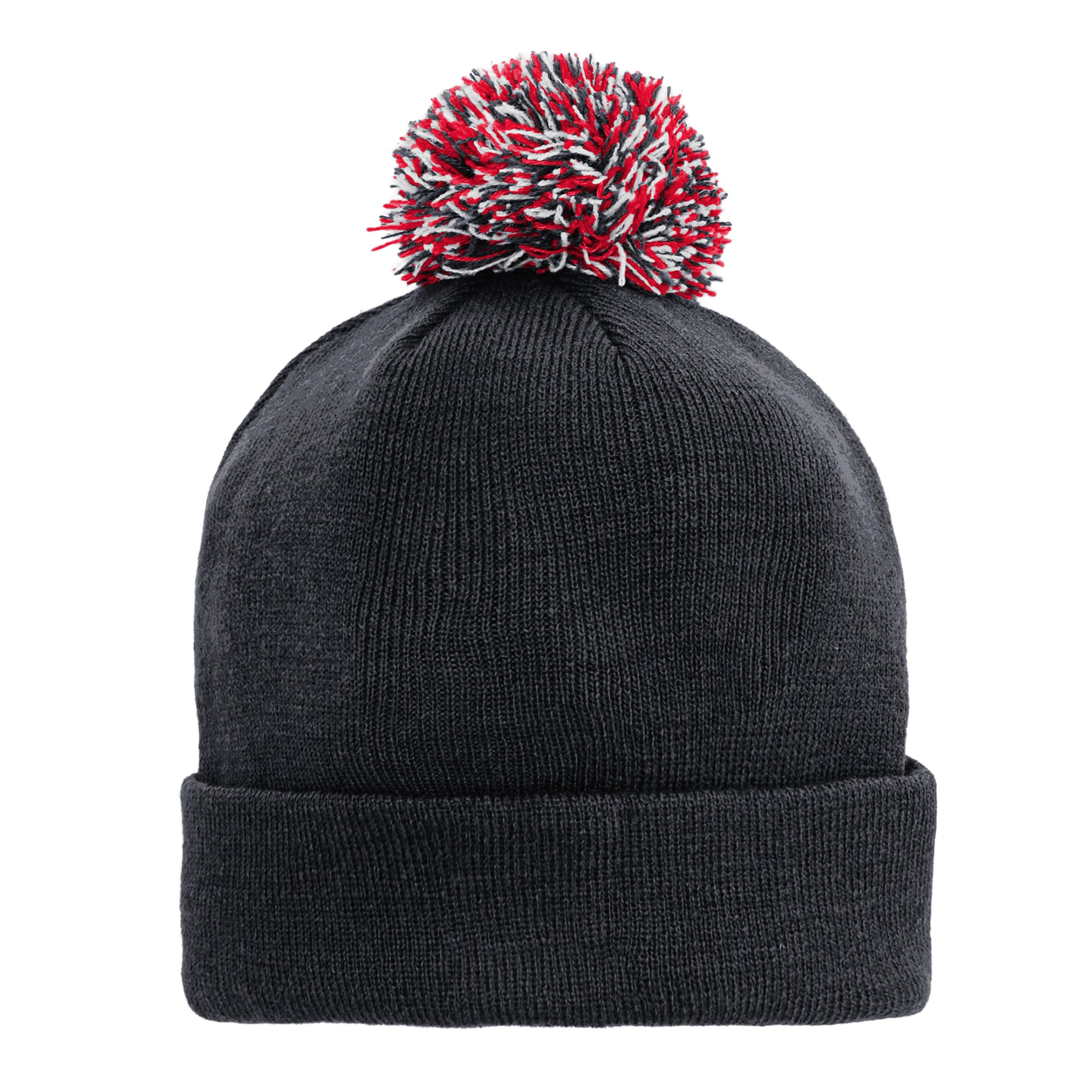Bonnet à revers bleu marine Houston Texans pour enfant Outerstuff avec pompon