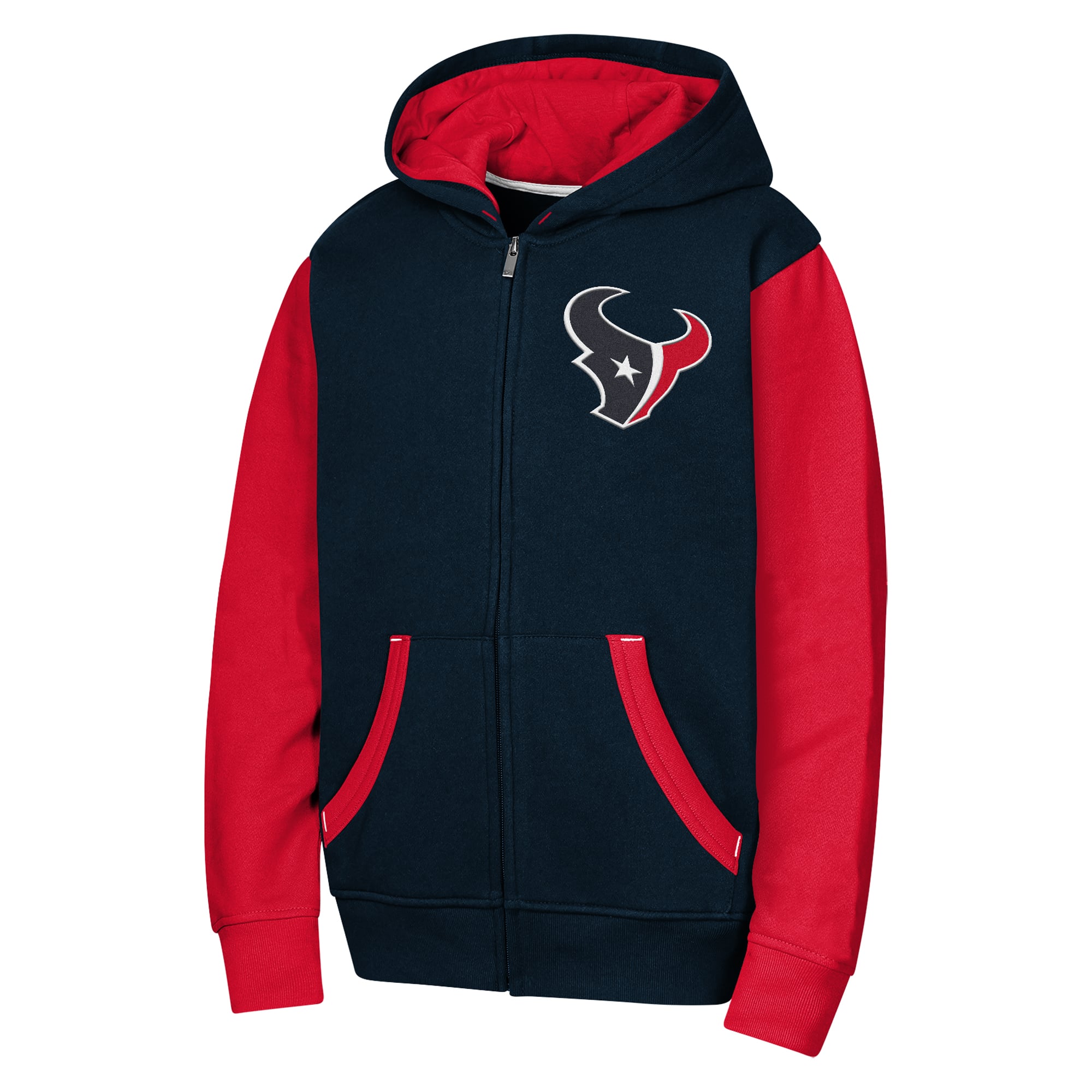Sweat à capuche zippé Outerstuff bleu marine Houston Texans Stadium pour jeunes