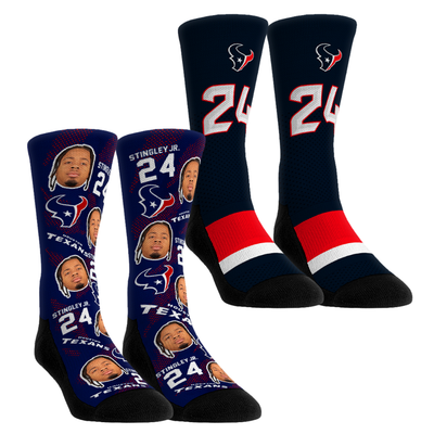 Derek Stingley Jr. Houston Texans Rock Em Youth Player Football Guy Two-Pack Crew Sock Set