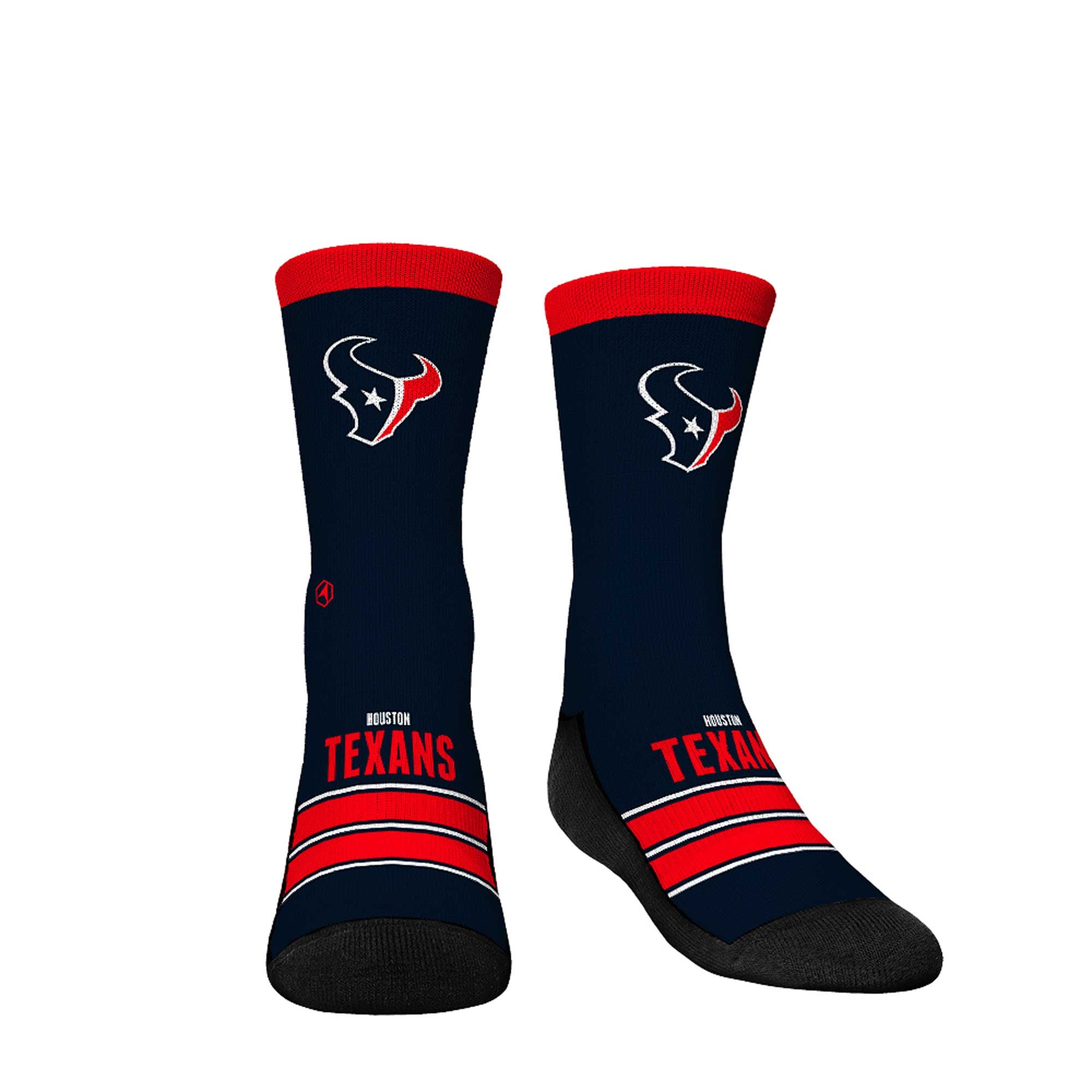 Youth Rock Em  Navy Houston Texans Gametime Stripe Crew Socks