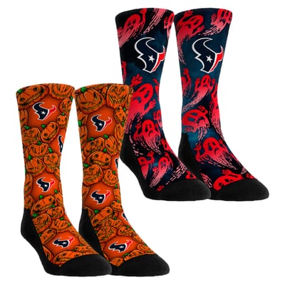  Houston Texans Rock Em Youth Halloween Crew Socks 2-Pack Set - Orange