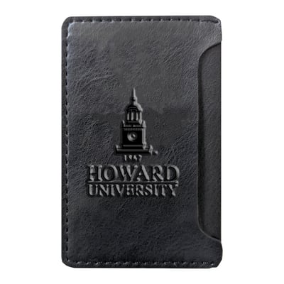 Howard Bison Debossed Faux Leather Phone Wallet Sleeve - Black