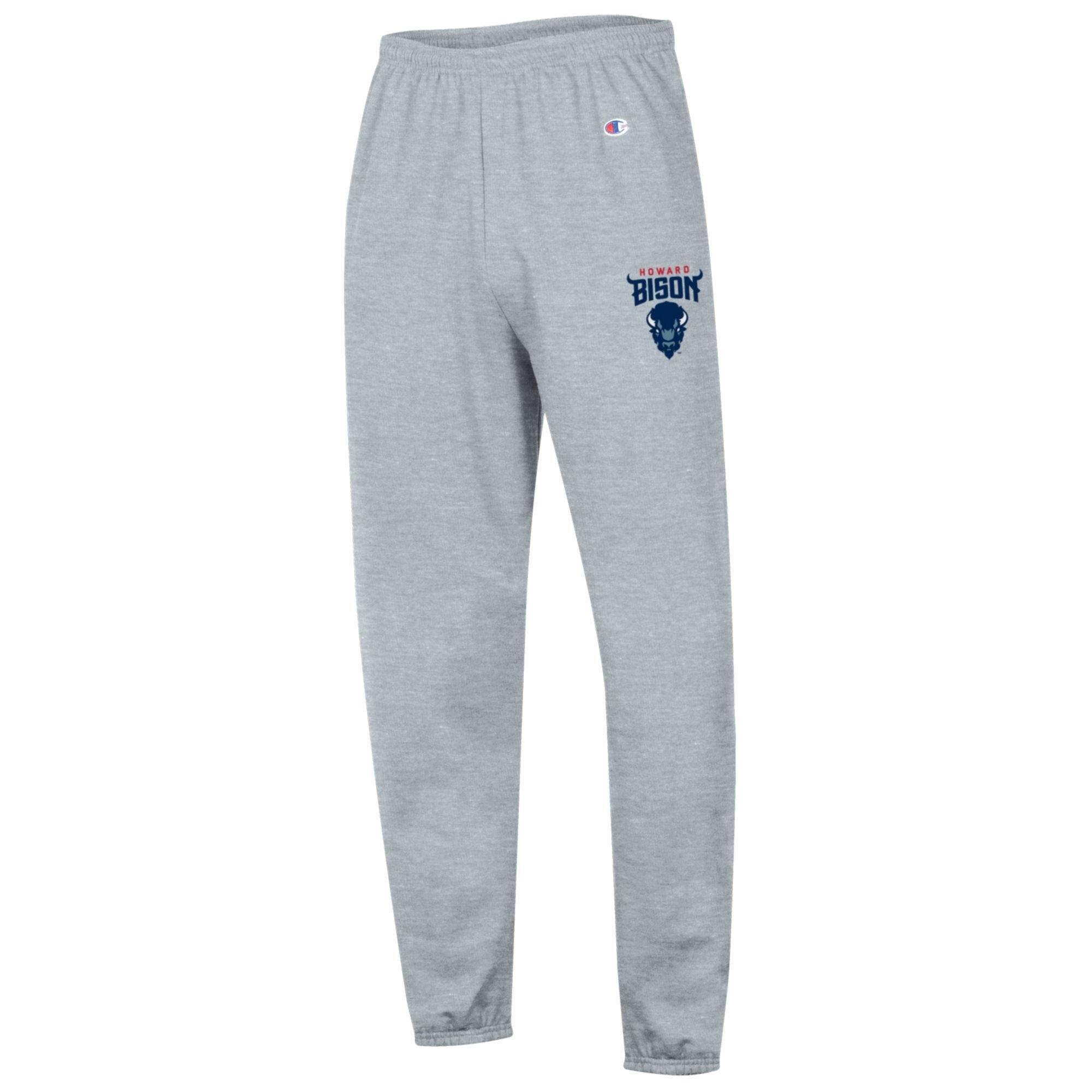 Pantalon de survêtement Champion pour homme, gris chiné, Howard Bison, en polaire Powerblend.