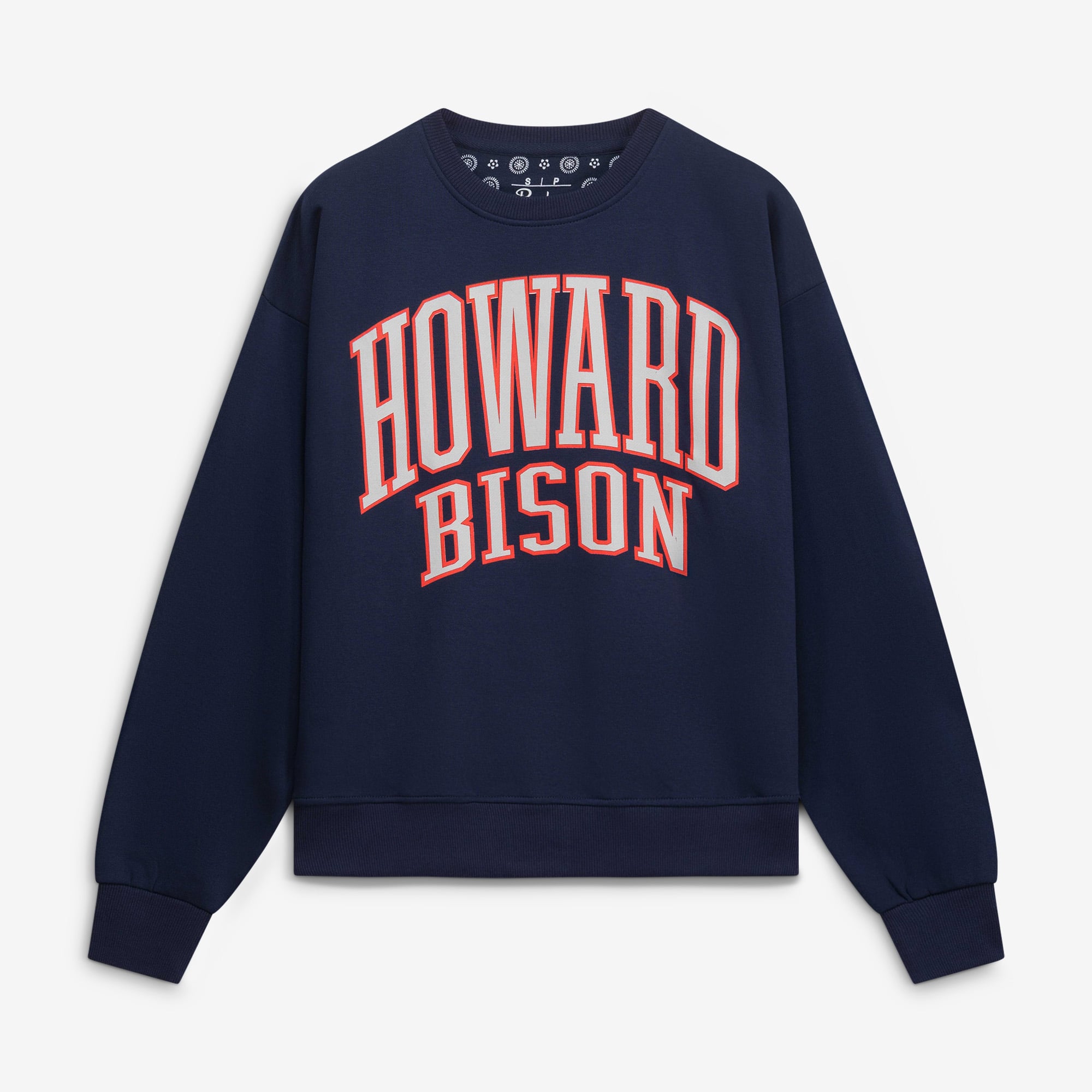 Sweat-shirt polaire oversize Pressbox Navy Howard Bison Janise avec logo sur l'arche, pour femme