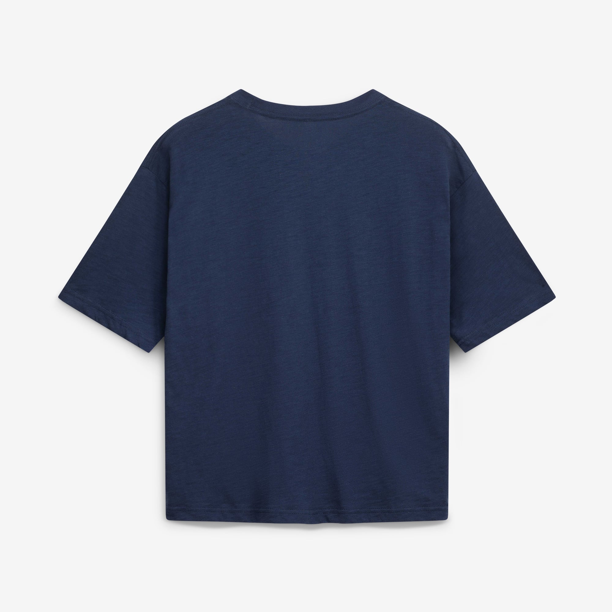 T-shirt oversize Pressbox Navy Howard Bison pour femme, logo Nelson Arch Over, en flammèche