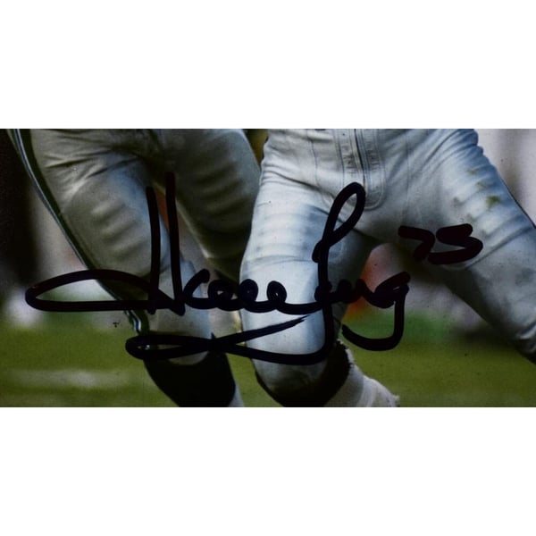 Howie Long Autograph Nameplate – Oakland Raiders Signed Jersey/Helmet Display