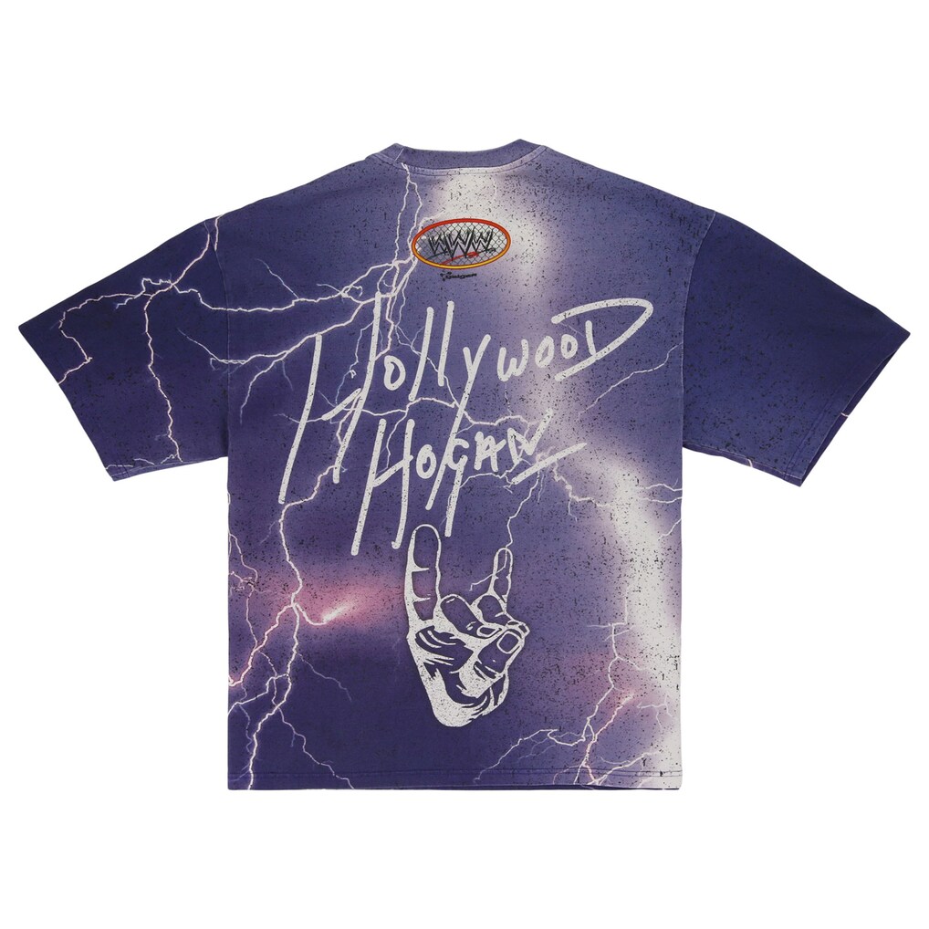 Hulk Hogan WWE x John Geiger  nWo Lightning T-Shirt – Purple