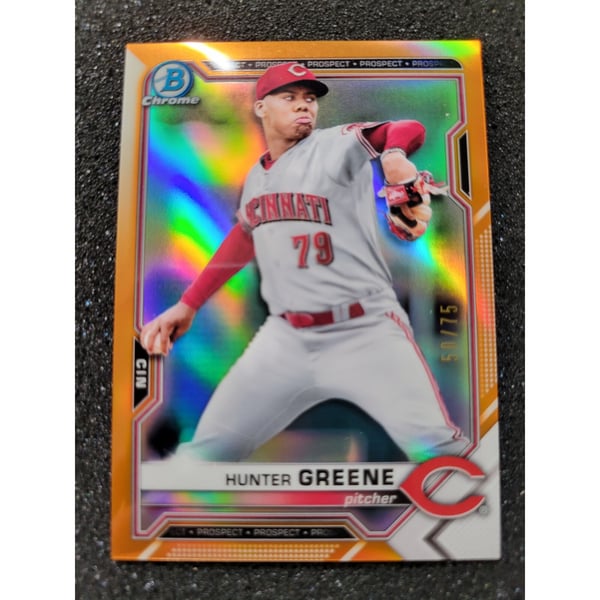 Hunter Greene Autographed Trading Cards, Signed Hunter Greene 
