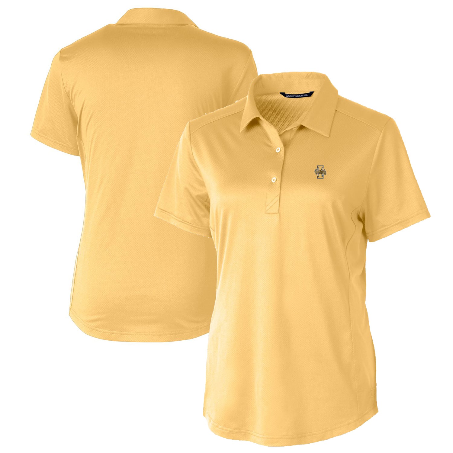 Women's Cutter & Buck Yellow Idaho Vandals Prospect Textured Stretch Polo