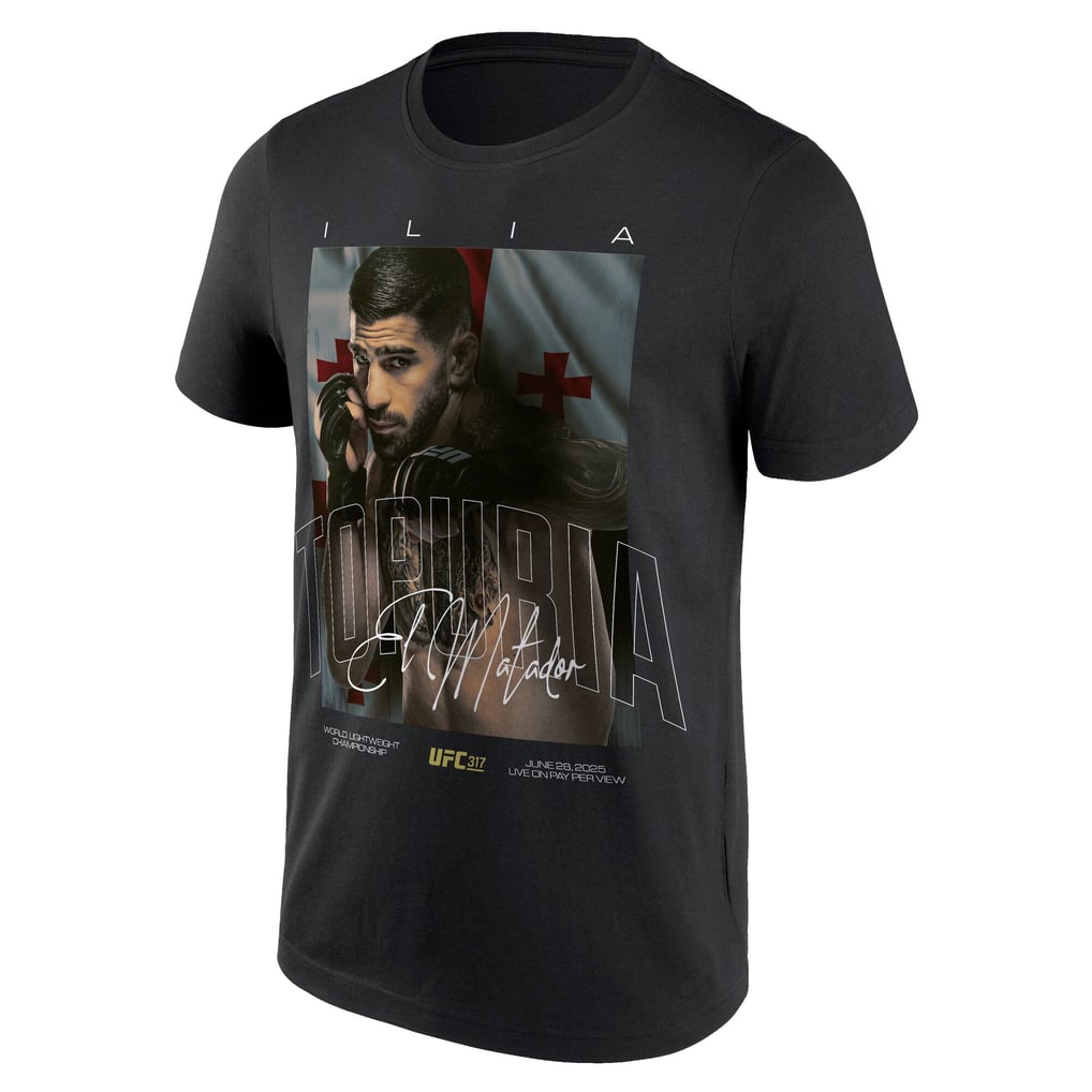 Ilia Topuria UFC 317 Fighter T-Shirt - Black - Mens