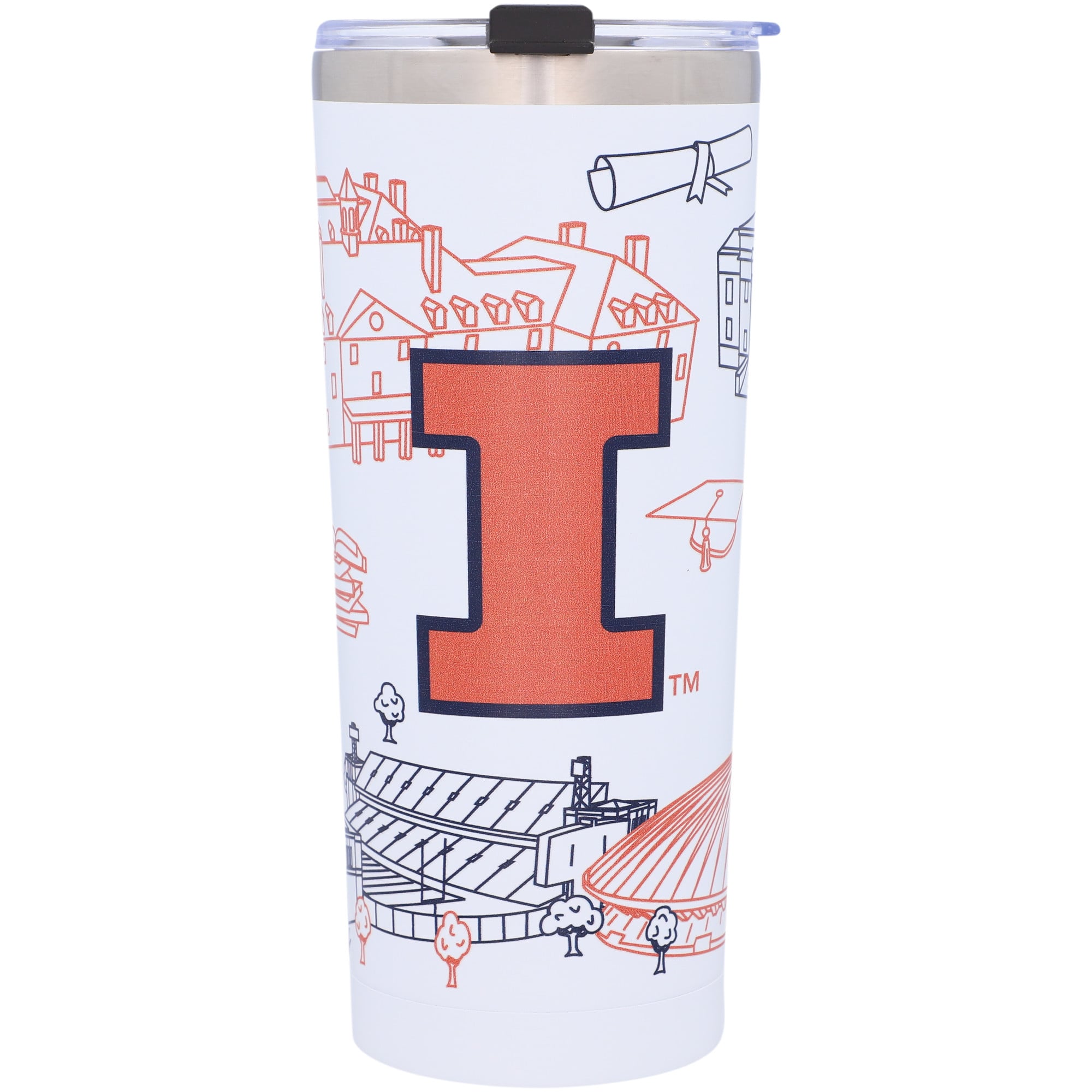 Gobelet Campus 24 oz des Fighting Illini de l'Illinois