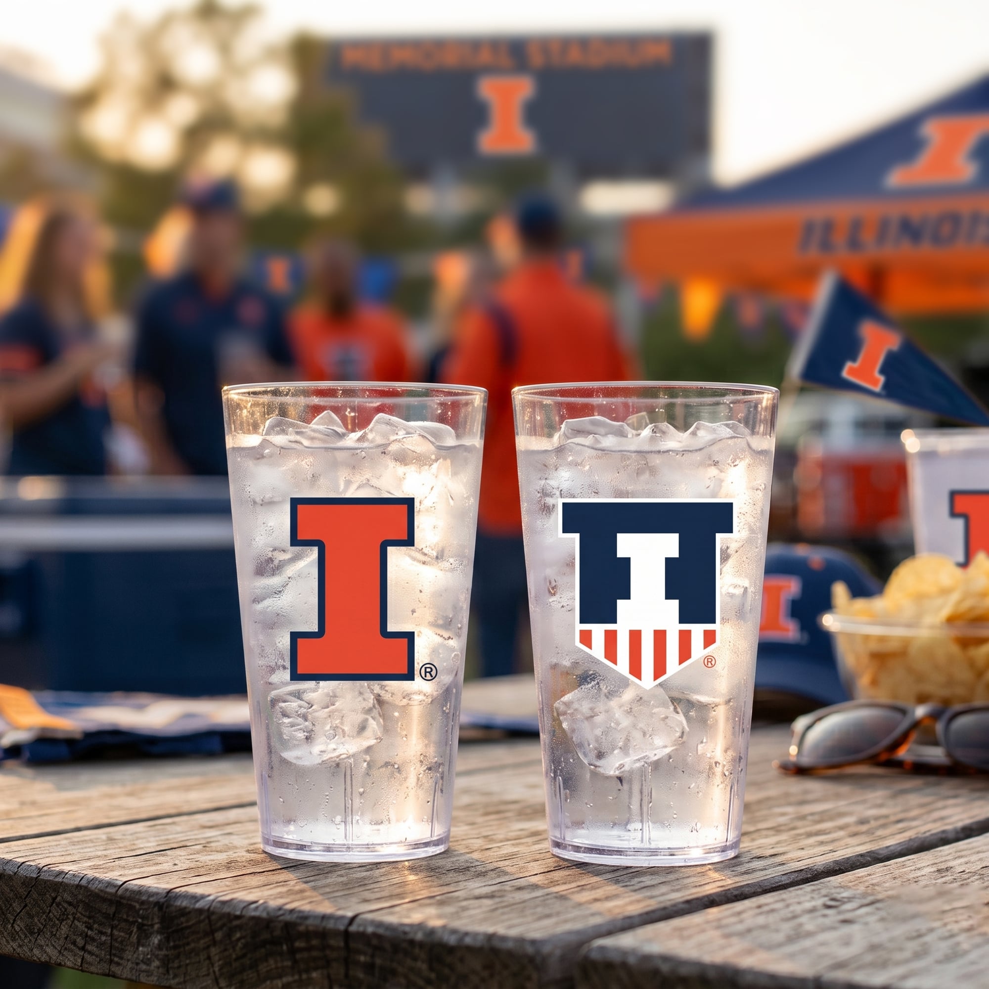 Lot de deux gobelets isothermes Illinois Fighting Illini de 710 ml (24 oz) en Tritan
