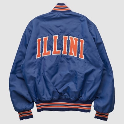 Illinois Fighting Illini 90s Full Button Jacket - Navy - S by Fanatics Real Vintage