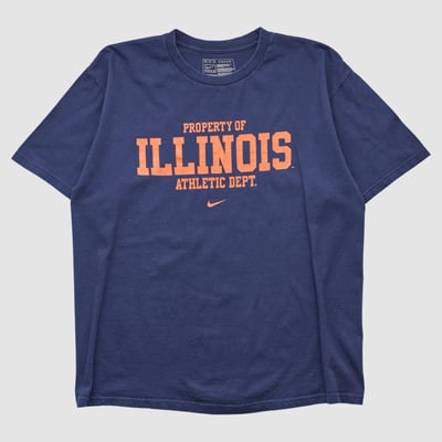 Illinois Fighting Illini Nike 2000s T-shirt - Navy - M by Fanatics Real Vintage