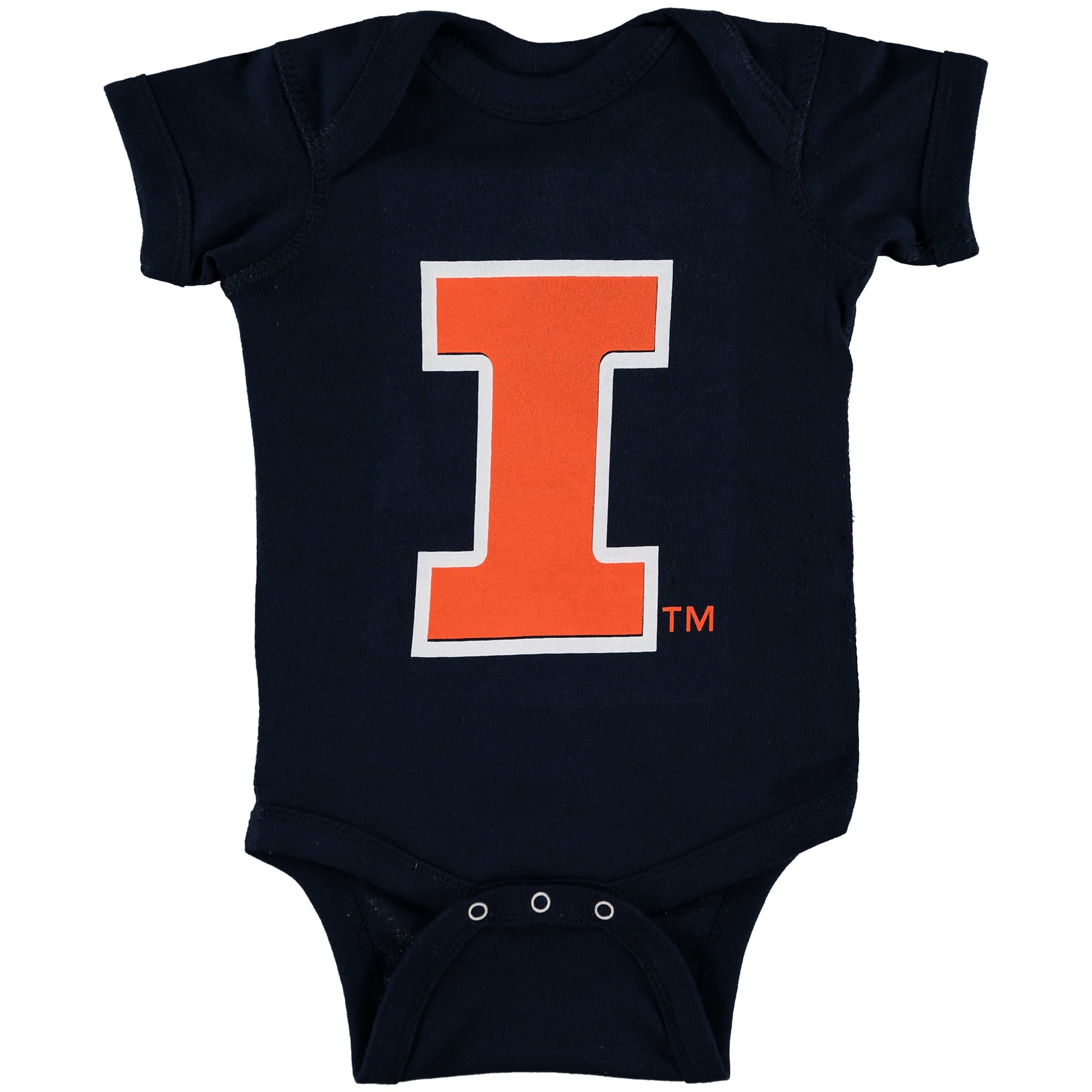 Body bébé Two Feet Ahead bleu marine Illinois Fighting Illini avec grand logo
