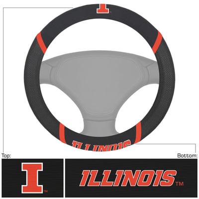 Illinois Fighting Illini Logo Brands Steering Wheel Cover