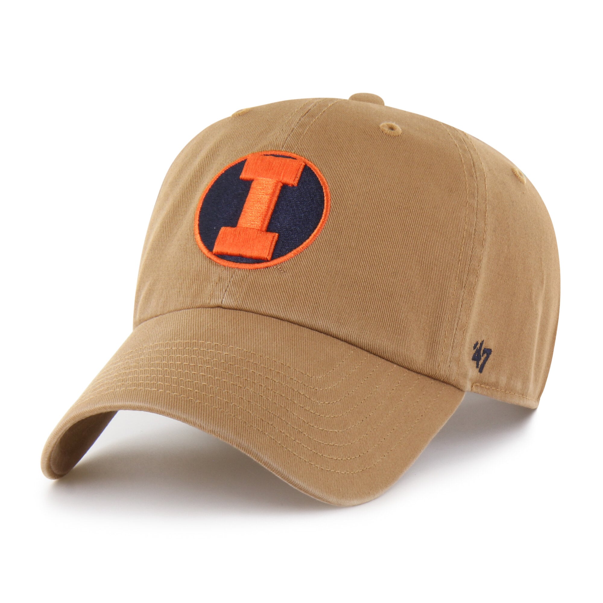 Casquette ajustable '47 kaki Illinois Fighting Illini Vault Clean Up pour homme