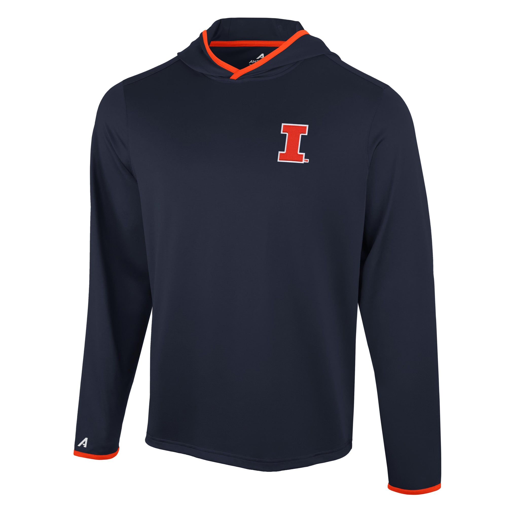 T-shirt à capuche manches longues pour homme Antigua Navy Illinois Fighting Illini Brink Color Pop