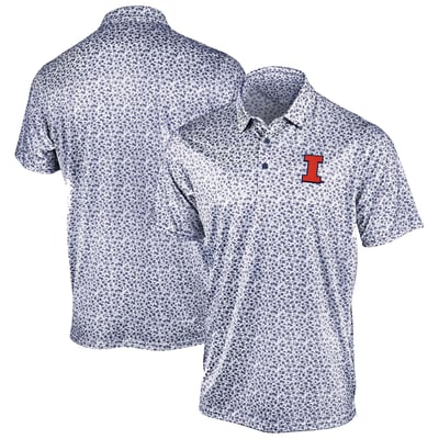 Polo Antigua Flourish des Fighting Illini de l'Illinois - Bleu marine